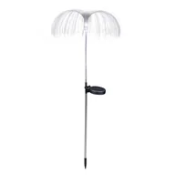 Lampy ogrodowe - Lampa LED solarna wbijana meduza 77cm IP44 z czujnikiem zmierzchu ogrodowa lampka biała MasterLED - miniaturka - grafika 1