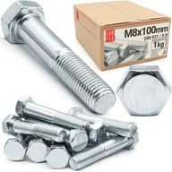 Śruby i nakrętki - Śruba M8x100 sześciokątna na klucz ocynkowana ocynk DIN 931 kl.5.8 1kg - miniaturka - grafika 1