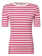 Koszulki i topy damskie - Marie Lund - T-shirt damski, biały|wyrazisty róż - miniaturka - grafika 1