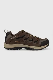 Buty trekkingowe męskie - Columbia buty Crestwood Waterproof męskie kolor brązowy - grafika 1