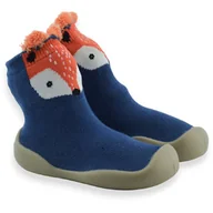 Buty dla chłopców - Buciki dziecięce niechodki skarpety lisek Befado 002P076 Granatowe - miniaturka - grafika 1
