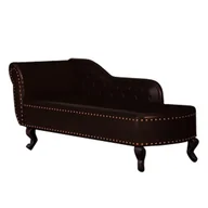 Szezlongi - vidaXL Leżanka Chesterfield, brąz - miniaturka - grafika 1