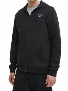 Bluza Męska Reebok Z Kapturem 100202857 Na Zamek Rozpinana Czarna Xl - Bluzy męskie - miniaturka - grafika 1