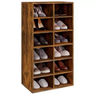 Lumarko Szafka na buty, przydymiony dąb, 54x34x100,5 cm - Szafki na buty - miniaturka - grafika 4