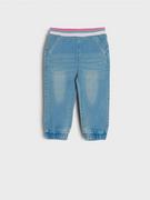 Spodnie i spodenki dla dziewczynek - Sinsay - Jeansy - niebieski - miniaturka - grafika 1