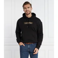 Bluzy męskie - Calvin Klein Bluza DOUBLE FLOCK LOGO HOODIE | Regular Fit - miniaturka - grafika 1