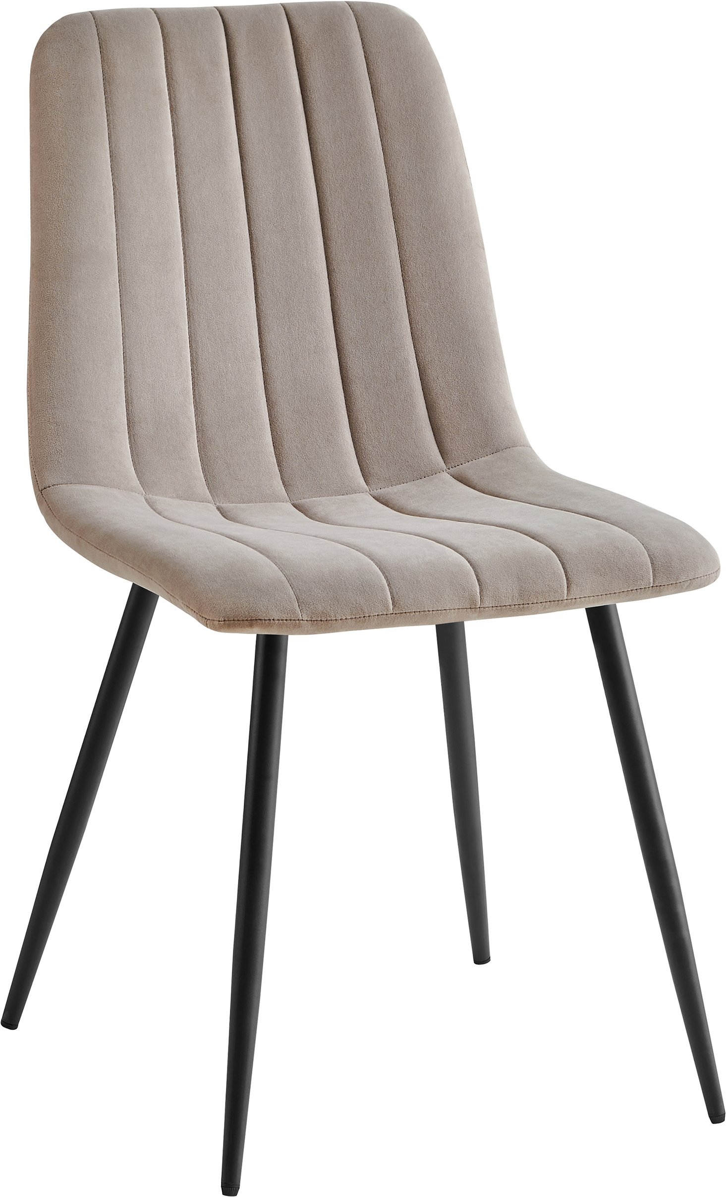 kontrast Krzesło do jadalni Nova taupe velvet czarne nogi nowoczesne