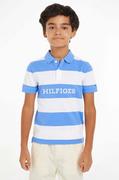Koszulki dla chłopców - Tommy Hilfiger polo bawełniane dziecięce kolor niebieski wzorzysty - miniaturka - grafika 1
