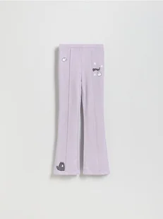 Reserved - Spodnie flare Pusheen - lawendowy - Spodnie i spodenki dla dziewczynek - miniaturka - grafika 1