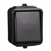 Gniazdka elektryczne - Łącznik schodowy czarny IP44 CEDAR WNT600C05 SCHNEIDER - miniaturka - grafika 1