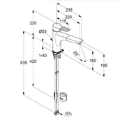 Baterie kuchenne - Kludi Mix Bateria kuchenna z wyciąganą wylewką chrom 329430562 - miniaturka - grafika 1
