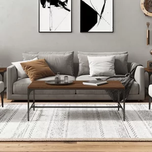 Lumarko Stolik kawowy, brązowy dąb 100x50x35cm, materiał drewnopochodny - Ławy i stoliki kawowe - miniaturka - grafika 4