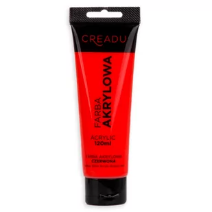 CREADU, Farba akrylowa, czerwony, 120 ml - Farby i media malarskie - miniaturka - grafika 1