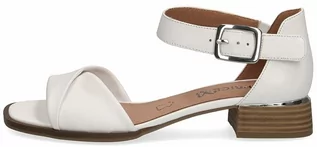 Sandały damskie - Caprice Skórzane sandały "Malta" w kolorze białym - grafika 1