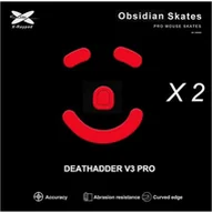 Gadżety dla graczy - X-raypad Obsidian Skates Razer Deathadder V3 Pro Raudona 2 vnt. Raudoni Pakaitiniai Pelė Feet - miniaturka - grafika 1