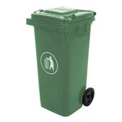 Kosze na śmieci - Pojemnik na odpady 240 l zielony MIRPOL - miniaturka - grafika 1