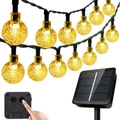 Lampy ogrodowe - Girlanda solarna ogrodowa 2+9,9m BUBBLE 100 LED ciepły biały wodoodporna - miniaturka - grafika 1