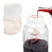 Domowy wyrób alkoholu - Bawełniany worek do filtracji nalewek wina 1,2 l z gumką - miniaturka - grafika 1