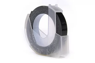 Taśma 3D JetWorld Zamiennik Dymo Białe na Czarnym (do wytłaczania, emboss) 9mm x 3m (S0898130) (10szt.) - Etykiety do drukarek - miniaturka - grafika 1