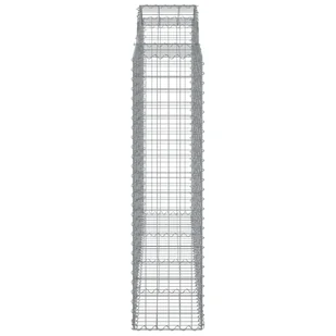 vidaXL Kosze gabionowe, 3 szt, 200x50x160/180 cm, galwanizowane żelazo - Ogrodzenia - miniaturka - grafika 6