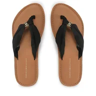 Klapki i japonki damskie - Japonki Tommy Hilfiger Th Elevated Beach Sandal FW0FW06985 Czarny - miniaturka - grafika 1