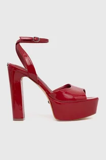 Sandały damskie - Guess sandały RHINNAE kolor czerwony FL7RHN PAF03 - grafika 1
