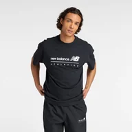 Koszulki męskie - Koszulka męska New Balance MT53525BK czarna - miniaturka - grafika 1