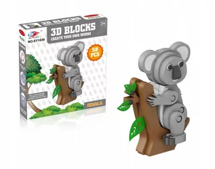 KOALA MIŚ KLOCKI PIANKOWE MIĘKKIE PUZZLE 3D 50EL - Klocki - miniaturka - grafika 1