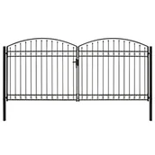 Ogrodzenia - Brama ogrodzeniowa, podwójna, zaokrąglona, stal, 400x200 cm - miniaturka - grafika 1