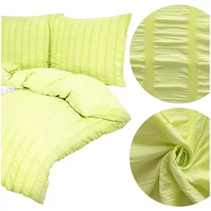 Pościel 200x220 3 części Kora Jednolita Pasy Clea 06 - Pościel - miniaturka - grafika 1