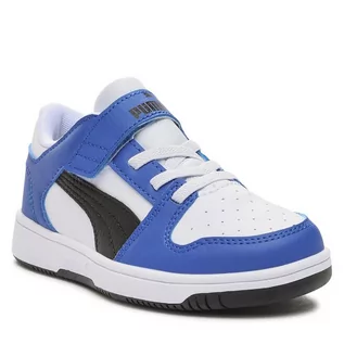 Buty dla dziewczynek - Sneakersy Puma Rebound Layup Lo Sl V Ps 370492 19 Puma White-Puma Black-Royal Sapphire - grafika 1