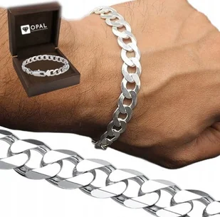 BRANSOLETA GRUBA Srebrna Męska SREBRO pr 925 Bransoletka 11mm/23cm Pancerka - Bransolety męskie - miniaturka - grafika 1