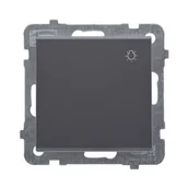 Wyłączniki światła i elektryczne - Ospel Sonata czarny łącznik światło ŁP-5R/m/33 ŁP-5R/m/33 - miniaturka - grafika 1