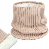 Apaszki i szaliki damskie - Komin zimowy dziecięcy z polarem ciepły dla dziecka WEŁNA MERINO - miniaturka - grafika 1