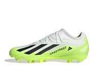 Piłka nożna - adidas Męskie buty piłkarskie X Crazyfast.3 (Firm Ground), Ftwr biały rdzeń czarny klarowna cytryna, 42 EU - miniaturka - grafika 1