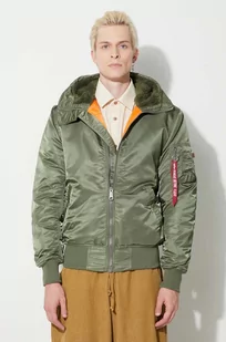 Alpha Industries kurtka MA-1 Hooded męska kolor zielony zimowa 158104.01 - Kurtki męskie - miniaturka - grafika 1