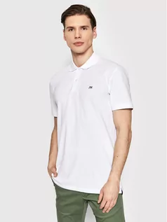 Koszulki męskie - Selected Homme Polo Aze 16082840 Biały Regular Fit - grafika 1