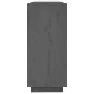 Lumarko Szafka, szara, 120x35x80 cm, lite drewno sosnowe - Szafki do salonu - miniaturka - grafika 8