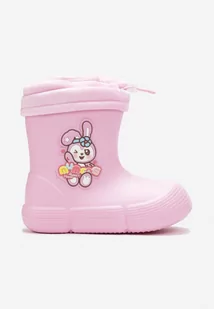 Różowe Kalosze ze Ściągaczem i Naszywką Nevzeta - Kalosze damskie - miniaturka - grafika 1