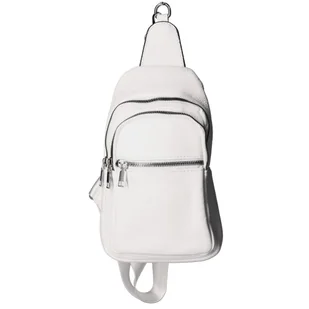 Torebka damska Saszetka na klatkę piersiową biała - Nerki - miniaturka - grafika 1