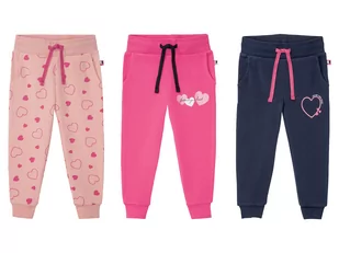 LUPILU LUPILU Spodnie dresowe dziewczęce z bawełną, 1 para - Spodnie i spodenki dla dziewczynek - miniaturka - grafika 1