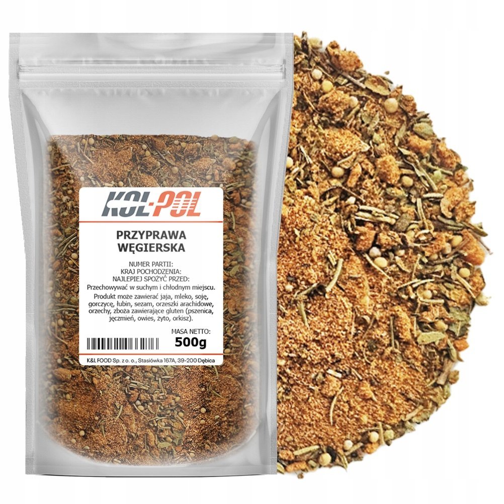 PRZYPRAWA WĘGIERSKA 500g Aromatyczna mieszanka ziół do gulaszu Kol-Pol