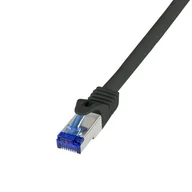 Patchcordy - LogiLink C6A033S kabel sieciowy Czarny 1 m Cat6a S/FTP (S-STP) - miniaturka - grafika 1