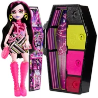 Lalki dla dziewczynek - Monster High Draculaura Lalka Modowa Straszysekrety Akcesoria Neon Frights - miniaturka - grafika 1