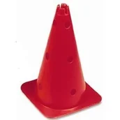 Wyposażenie sportowe i gimnastyczne - SMJ Sport Pachołek z otworami 38 cm czerwony 02274 - miniaturka - grafika 1