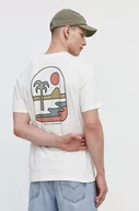 Koszulki męskie - Billabong t-shirt bawełniany Adventure Division męski kolor beżowy z nadrukiem ABYZT02302 - miniaturka - grafika 1