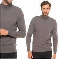 Swetry męskie - Elegancki SWETER MĘSKI Półgolf Klasyczny Stylowy Sweterek Ze Stójką MORAJ S - miniaturka - grafika 1