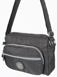 Stylowa Lekka Materiałowa Torba Pozioma Średnia Na Ramię Bag Street NR 2223 CZARNY - Gadżety dla niej i dla niego Stylowa Lekka Materiałowa Torba Pozioma Średnia Na Ramię Bag Street NR 2223 CZARNY - Gadżety dla niej i dla niego - miniaturka - grafika 3