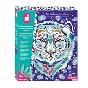 Zabawki kreatywne - Zestaw kreatywny Brokat i piasek Błyszczące zwierzęta 7+, Janod - miniaturka - grafika 1