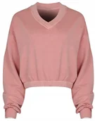 Bluzy damskie - REEBOK - BLUZA DAMSKA CL RBK ND FT CREW HY2707 bluza krótki fason pudrowa - Reebok - miniaturka - grafika 1